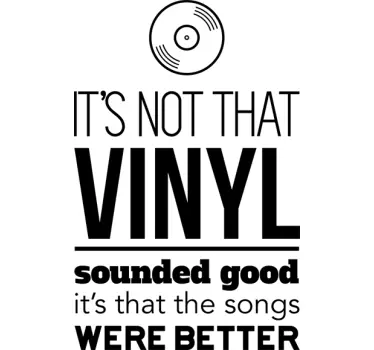 Naklejka ścienna songs were better - TenStickers