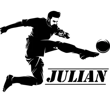 Naklejka z rysunkiem sport piłka nożna piłkarz - TenStickers