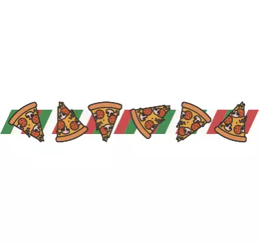 Naklejka ścienna szlaczki włoska pizza - TenStickers