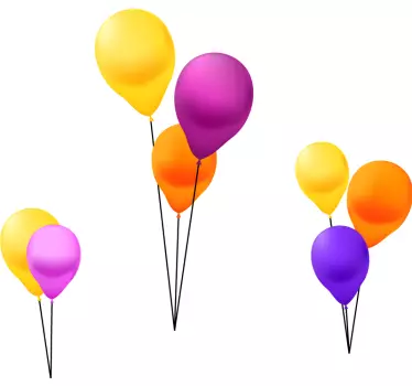 Naklejka ścienna torebka i balony - TenStickers
