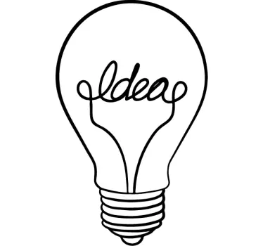 Naklejka ścienna żarówka idea - TenStickers