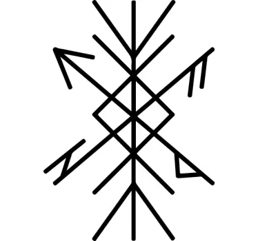 Naklejka ścienna kleks znak runa ochronna - TenStickers