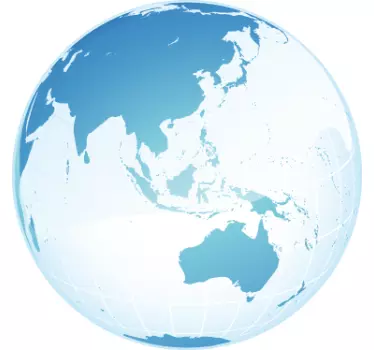 Naklejka świat mapa oceania - TenStickers