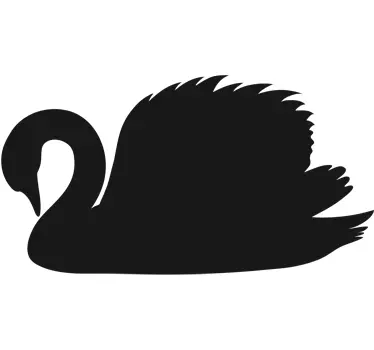 Naklejka sylwetka łabędzia - TenStickers