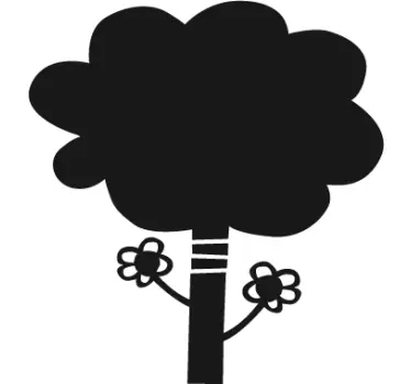 Naklejka tablica kredowa drzewo - TenStickers