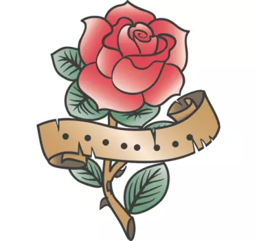 Naklejka tatuaż róża - TenStickers