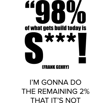 Naklejka tekst Frank Gehry - TenStickers