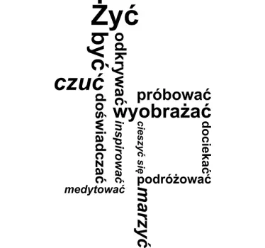 Naklejka tekst sposób na życie - TenStickers