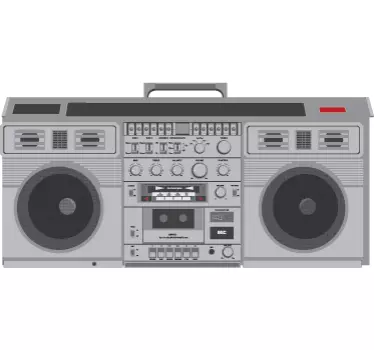 Naklejka vintage odtwarzacz kasetowy - TenStickers