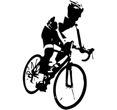 Naklejka winylowa cyklista rower górski - TenStickers