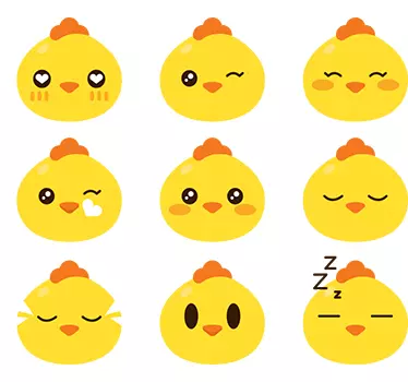 Naklejka winylowa kurczaczki - TenStickers