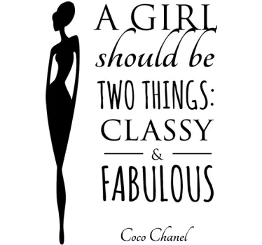 Naklejka z cytatem Coco Chanel - TenStickers