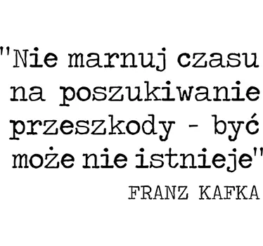 Naklejka z cytatem Kafki - TenStickers