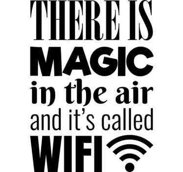 Naklejka z napisem - Magia WIFI - TenStickers