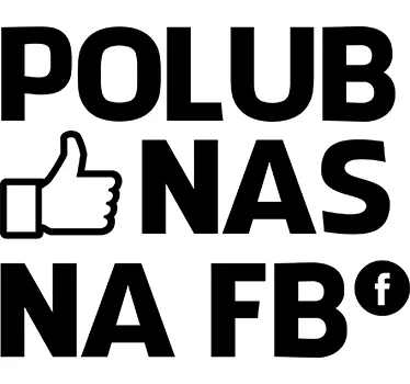 Naklejka z napisem polub nas - TenStickers