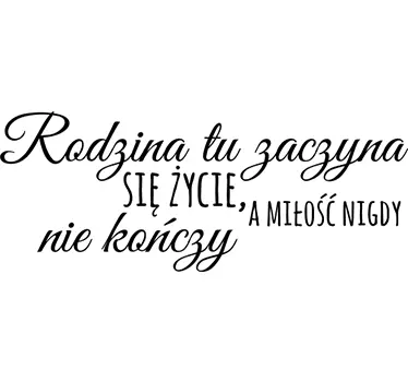 Naklejka z napisem rodzina - TenStickers