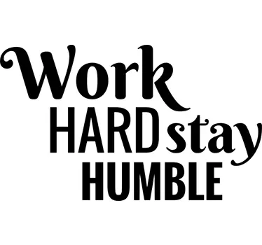 Naklejka z napisem work hard stay humble - TenStickers