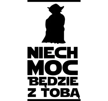 Naklejka z napisem Yoda - TenStickers