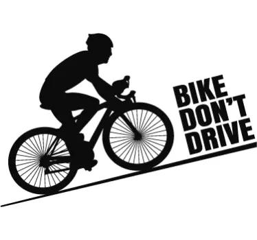 Naklejka z rowerem "Bike don't drive" - TenStickers