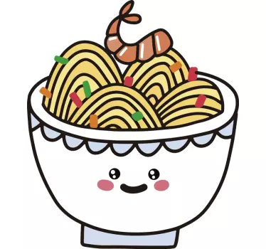 Naklejka na ścianę gastronomia anime ramen kuchnia - TenStickers