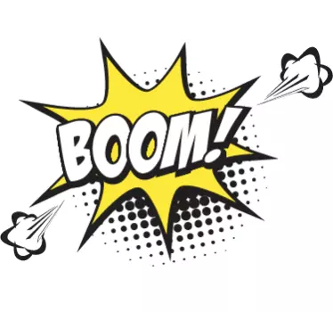 Naklejka na ścianę dla dzieci boom napis - TenStickers