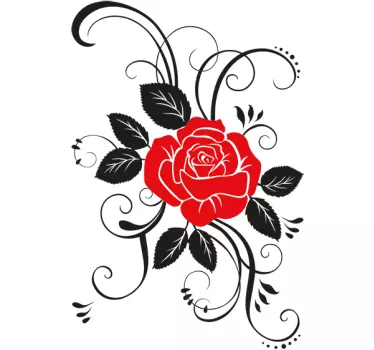 Naklejka na ścianę do sypialni Czerwona różna - TenStickers