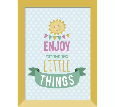 Naklejka na ścianę dla dzieci Enjoy the little things - TenStickers
