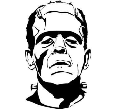 Naklejka na ścianę do sypialni frankenstein halloween - TenStickers