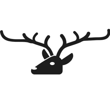 Naklejka na ścianę do sypialni głowa jelenia zwierzęta - TenStickers