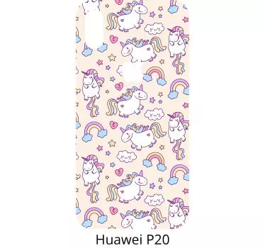 Naklejka na telefon Huawei jednorożce huawei - TenStickers