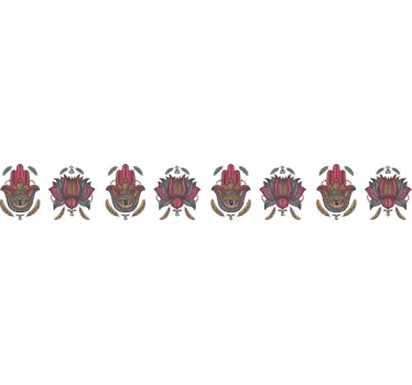 Naklejka na ścianę do sypialni joga ręka fatimy hamsa - TenStickers