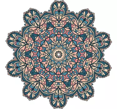 Naklejka na ścianę do sypialni mandala vintage - TenStickers