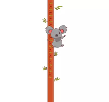 Naklejka na ścianę do domu Miarka wzrostu Miś Koala - TenStickers