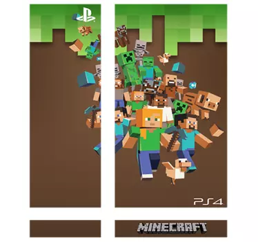Naklejka na PS4 Minecraft - TenStickers