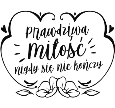 Naklejka na ścianę do sypialni Prawdziwa miłość - TenStickers