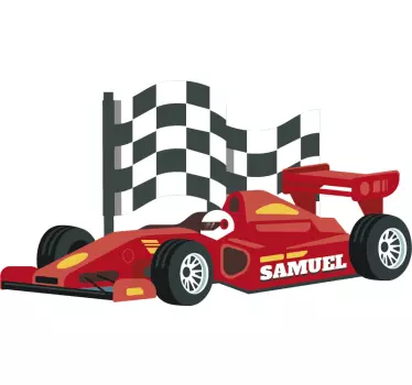 Naklejka na ścianę dla dzieci Samochód formuła 1 - TenStickers