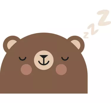 Naklejka na ścianę dla dzieci śpiący miś - TenStickers