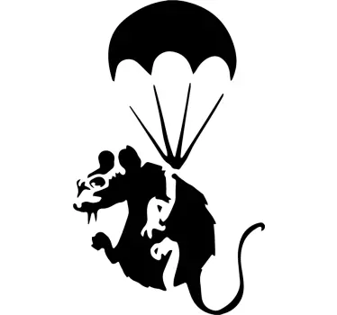Naklejka na ścianę  szczur balon zwierzęta - TenStickers