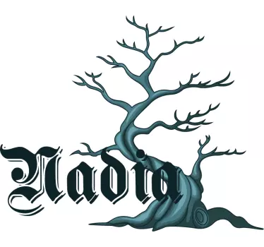 Naklejka na ścianę dla dzieci upiorne drzewo halloween - TenStickers