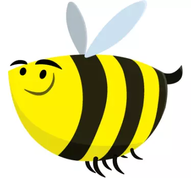 Naklejka zabawna pszczoła - TenStickers