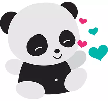 Naklejka zakochana panda - TenStickers