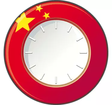 Naklejka zegar Chiny - TenStickers