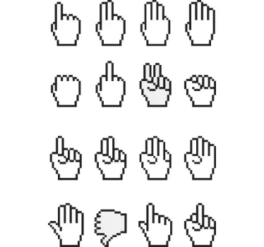 Naklejka znaki dłoni - TenStickers