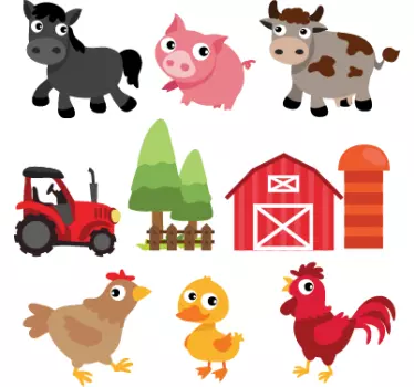 Naklejki dla dzieci - Kolorowa Farma - TenStickers