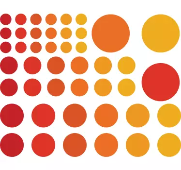 Zestaw 45 naklejek na ścianę Kolorowe koła - TenStickers