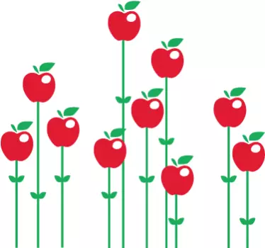 Naklejki na ścianę kwiatowe jabłka - TenStickers