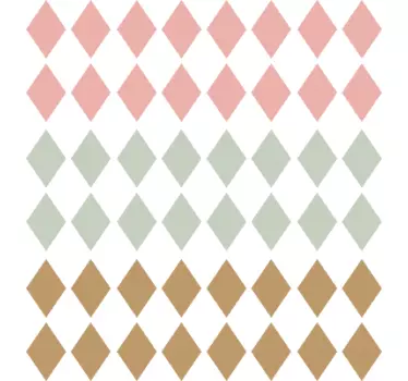 Naklejki na ścianę pastelowe romby - TenStickers