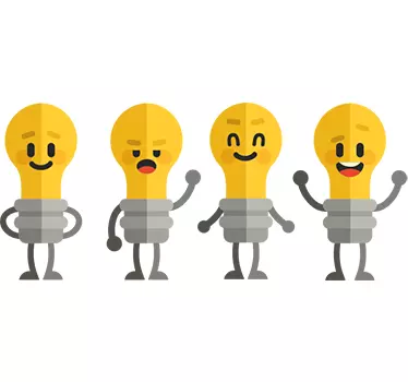 Naklejki na włączniki światła żarówki - TenStickers