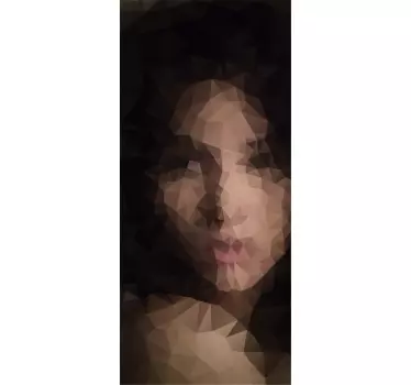 Okleina na drzwi Geometryczna kobieta - TenStickers