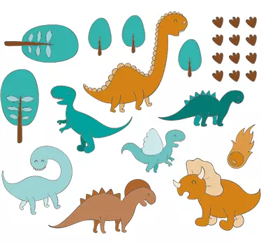 Park Dinozaurów Naklejka Ścienna - TenStickers